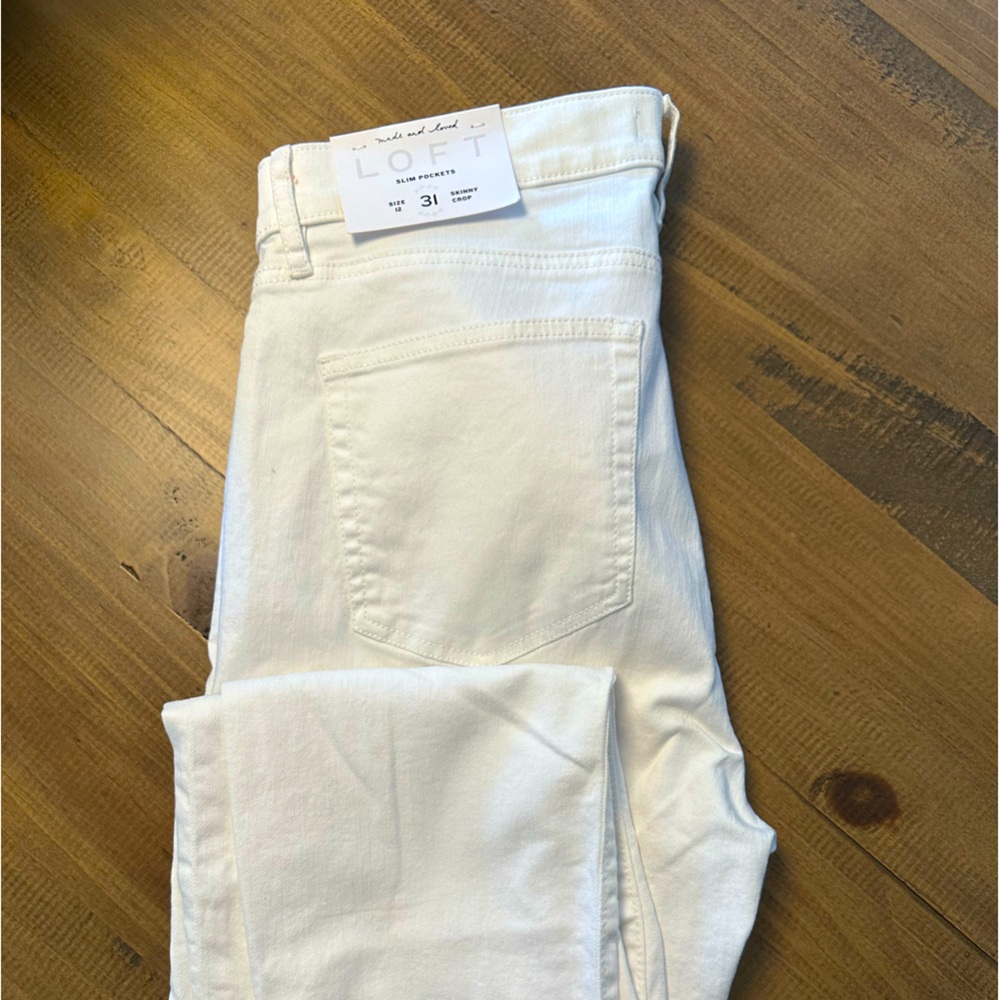 Loft white denim
